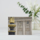 スペイン、マドリード。金王室の金の華美ランプ ポストカード (スタンド正面)