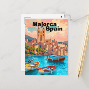 スペイン・マヨルカ島の旅行絵葉書アート スペイン旅行のポストカード ポストカード