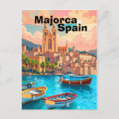 スペイン・マヨルカ島の旅行絵葉書アート スペイン旅行のポストカード ポストカード (正面)