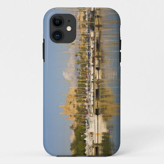 スペイン、マヨルカ島、パルマのカテドラルとマリーナ Case-Mate iPhoneケース (裏面)