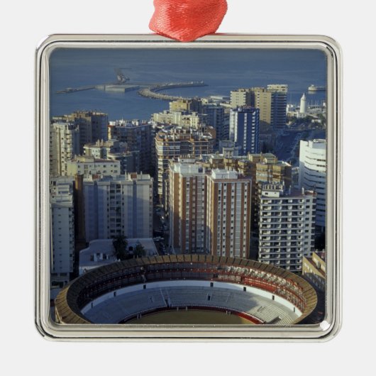 スペイン，マラガ，アンダルシアビューオブプラザデトロス メタルオーナメント (正面)