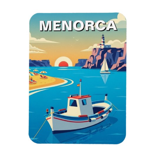 スペイン メノルカ島 ポストカード マグネット (縦)