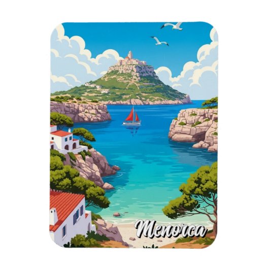 スペイン メノルカ島 ポストカード マグネット (縦)