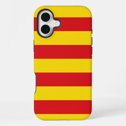 スペイン: ラ・セニェーラ カタルーニャ州の旗 iPhoneケース (裏面)