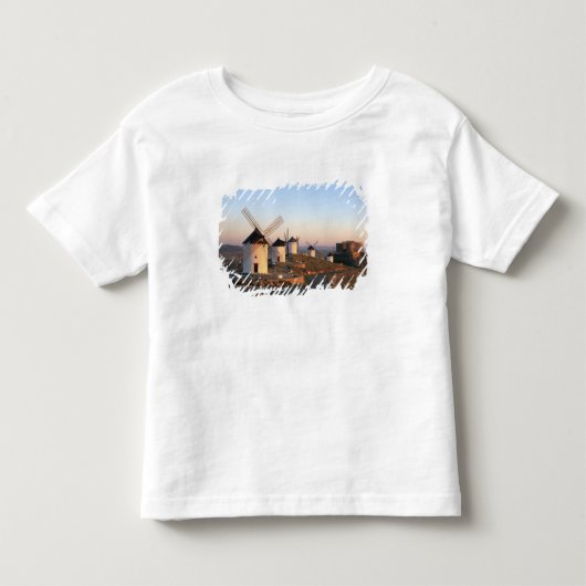 スペイン ラ・マンチャ コンスエグラ 風車 トドラーTシャツ (正面)