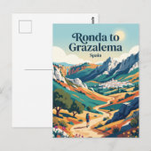 スペイン ロンダからグラサレマへ ポストカード (正面/裏面)