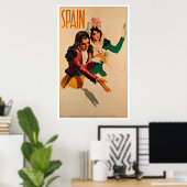 スペイン – ヴィンテージ旅行ポスター ポスター (ホームオフィス)