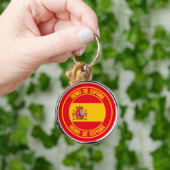 スペイン 円形エンブレム キーホルダー (手)