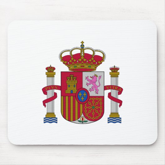 スペイン 国章 紙章 シンボル エンブレム 国旗 マウスパッド (正面)