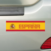 スペイン-旗/España - Bandera バンパーステッカー (車上)