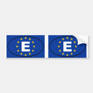 スペイン – 欧州連合(EU)楕円 バンパーステッカー