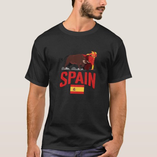 スペイン 闘牛 フラッグ スペイン風 Tシャツ (正面)