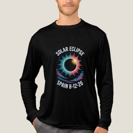スペイン 2026年皆既日食記念Tシャツ トライブレンドTシャツ (正面)