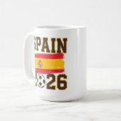 スペイン 2026 サッカー デザイン コーヒーマグカップ (正面左)