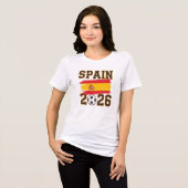 スペイン 2026 サッカー デザイン トライブレンドTシャツ (正面全面)