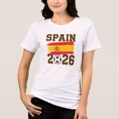 スペイン 2026 サッカー デザイン トライブレンドTシャツ (正面)