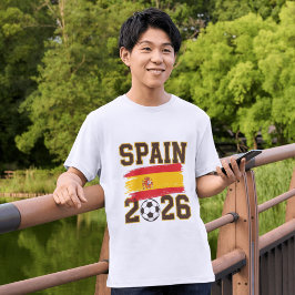スペイン 2026 サッカー デザイン Tシャツ