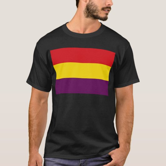 スペイン- Bandera República Españaの旗共和国 Tシャツ (正面)