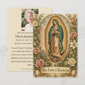 スペイン Guadalupe 遺族のための祈り メモリアル ホーリー 案内状 (正面/裏面)