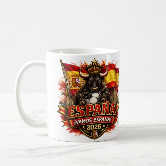 スペイン ¡Vamos España! 2026 サッカー ファン コーヒーマグカップ (左)