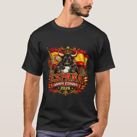 スペイン ¡Vamos España! 2026 サッカー ファン Tシャツ (正面)