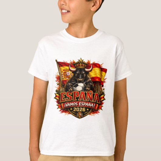スペイン ¡Vamos España! 2026 サッカー ファン Tシャツ (正面)