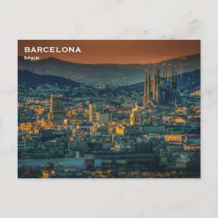 スペインBarcelona Vintage Travel Tourism Add Postcar ポストカード