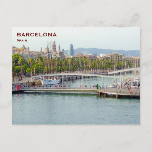 スペインBarcelona Vintage Travel Tourism Add Postcar ポストカード