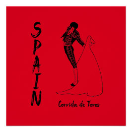 スペインCORRIDA de Toros （ブルファイティング） ポスター