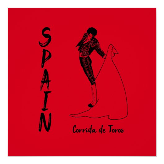 スペインCORRIDA de Toros （ブルファイティング） ポスター (正面)