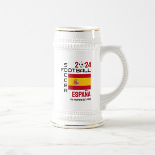 スペインESPAINAサッカーサッカーカスタム2024 ANY YEAR ビールジョッキ