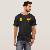 スペインEspana伝統レトロサッカー番号11 Tシャツ (正面フル)