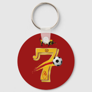 スペインNo.7サッカー世界チャンピオンズキーリング キーホルダー