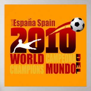 スペインWorld Champions 2010エスパーニャカンペオナデルムン ポスター