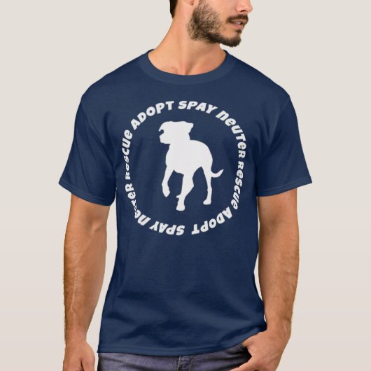 スペイ・ネイター・レスキューは犬のTシャツを採用する Tシャツ (正面)