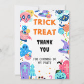 スペクタキュラーなハロウィンのお菓子をくれなきゃイタズラしちゃうよ!のパンプキン招待状 招待状 (裏面)