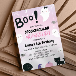 スペクタキュラーなハロウィンの誕生日パーティー 招待状