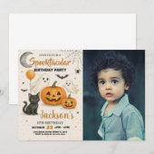 スペクタキュラーなハロウィンの誕生日招待状 招待状 (正面/裏面)