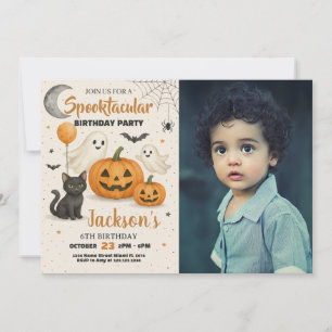 スペクタキュラーなハロウィンの誕生日招待状 招待状