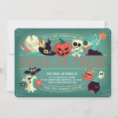 スペクタキュラーなハロウィンパーティーのご招待 招待状 (正面)