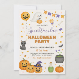 スペクタキュラーなハロウィンパーティーの招待状 招待状