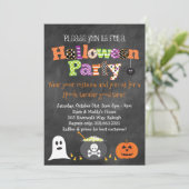 スペクタキュラーなハロウィンパーティーチョークボード招待状 招待状 (スタンド正面)