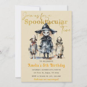 スペクタキュラーなパーティー ハロウィーン 魔女 誕生日 招待状