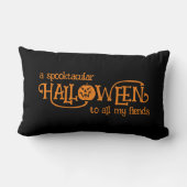 スペクタキュラー オレンジ ハロウィン かぼちゃランタン ランバークッション (裏面)