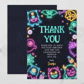 スペクタキュラー ネオン ハロウィン 誕生日 サンキューカード (正面/裏面)