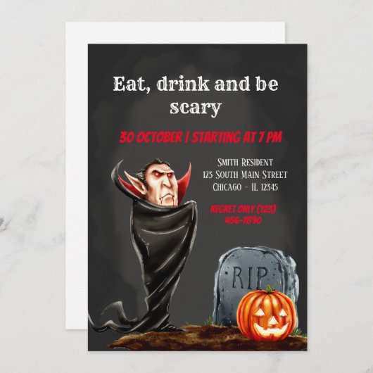 スペクタクルな夜 招待状 (正面/裏面)