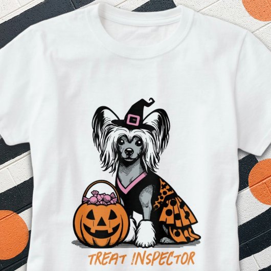 スペクタクレステッド中国のドッグのハロウィーンを治療 Tシャツ