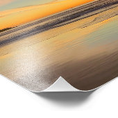 スペクタブルゴールデンアワーサンセット – ヴェネツィアビーチ、CA フォトプリント            (角)