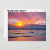 スペクタブルサンセットアットハンティントンビーチ ポストカード (正面/裏面)