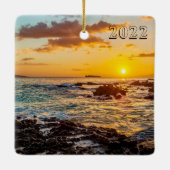 スペクタブルマウイサンセットスクエアセラミックオーナメント セラミックオーナメント (裏面)